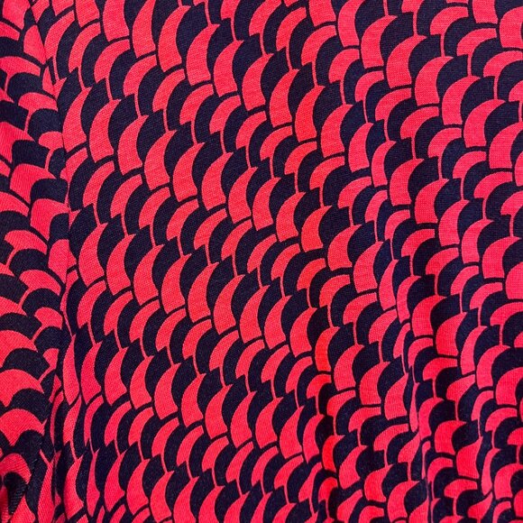 BODEN Thea Long Sleeve Pink Geometric Midi Dress 12P - Picture 5 of 7